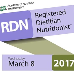RDN - Registered Dietitian Nutritionist - March 8, 2017