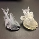 Hearts showing Blood Pool Volume & Double Aortic Arch (PLA on FDM Printer vs Clear resin on SLA Printer)